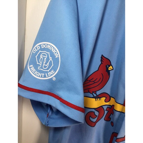 St. Louis Cardinals DeJong Old Dominion Freight Blue Stadium Giveaway XL Jersey - Picture 4 of 16
